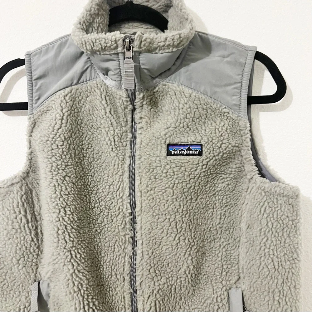 Patagonia Retro-X Deep Pile Fleece Vest Womens Solid Grey Size Medium M
